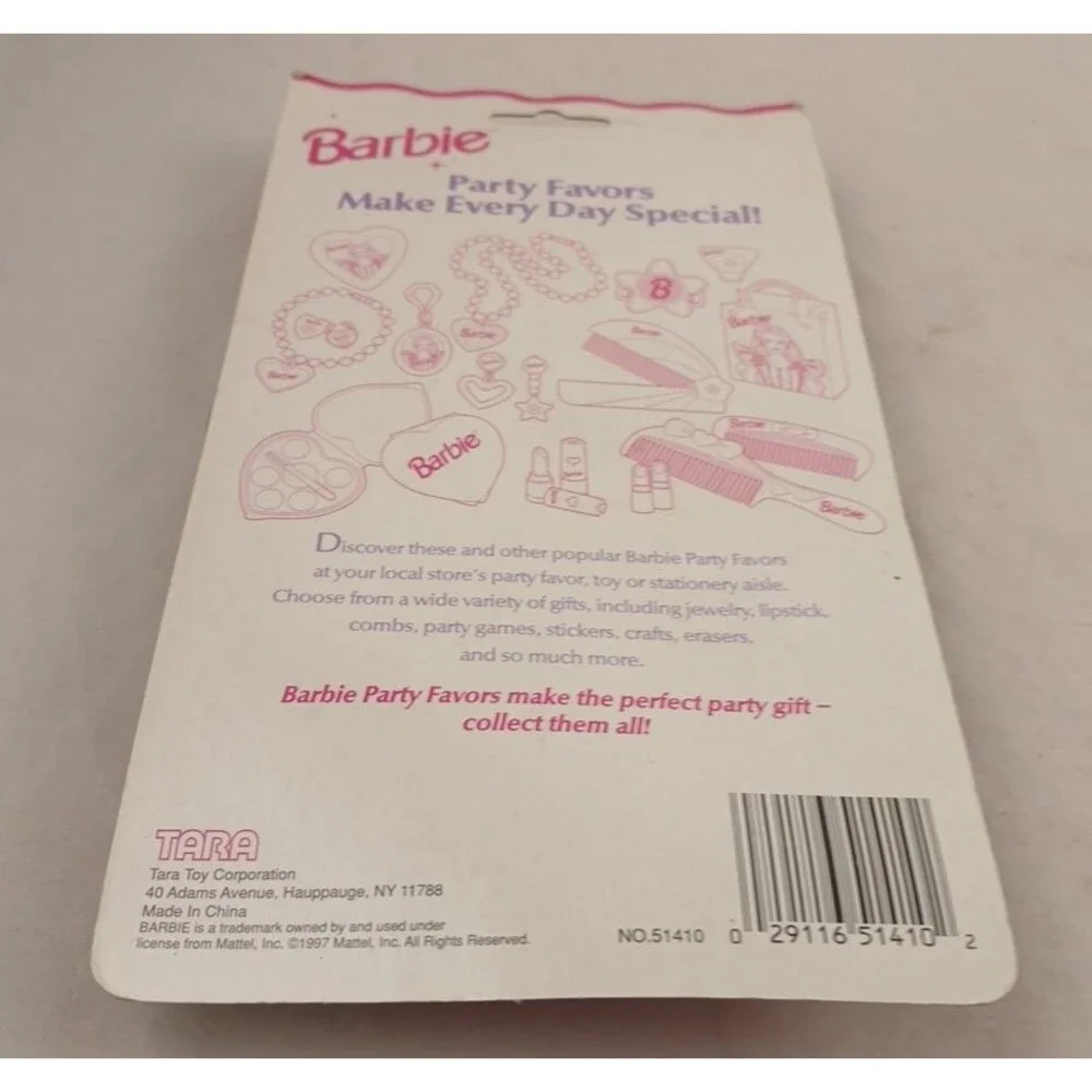 RARE Vintage 1997 Barbie 4 pk Hair Brush Party Favors-Tara Toy Co-SEALED!
